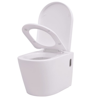 vidaXL Wall Hung Toilet Ceramic White - Giant Lobelia