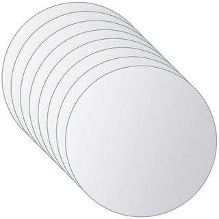 8 pcs Mirror Tiles Round Glass - Giant Lobelia