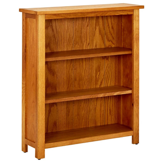 3-Tier Bookcase 70x22.5x82 cm Solid Oak Wood - Giant Lobelia