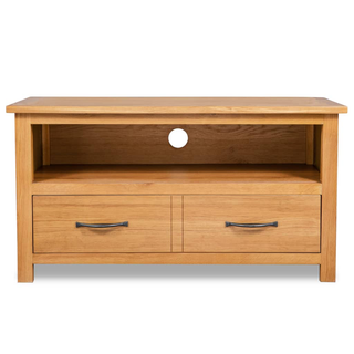 vidaXL TV Cabinet 90x35x48 cm Solid Oak Wood - Giant Lobelia