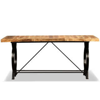 vidaXL Dining Table Solid Rough Mango Wood 180 cm - Giant Lobelia