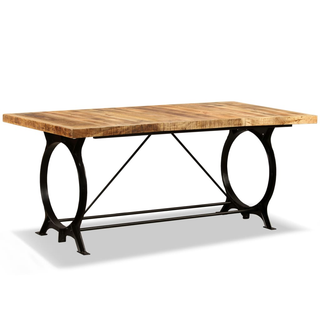 vidaXL Dining Table Solid Rough Mango Wood 180 cm - Giant Lobelia