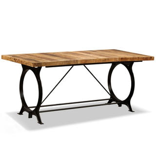 vidaXL Dining Table Solid Rough Mango Wood 180 cm - Giant Lobelia