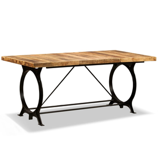 vidaXL Dining Table Solid Rough Mango Wood 180 cm - Giant Lobelia