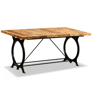 vidaXL Dining Table Solid Rough Mango Wood 180 cm - Giant Lobelia