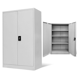 Office Cabinet 90x40x140cm Steel Grey - Giant Lobelia