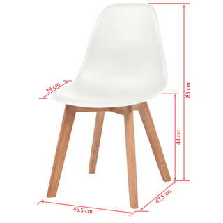 Dining Chairs 4 pcs White Plastic - Giant Lobelia