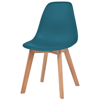 vidaXL Dining Chairs 6 pcs Turquoise Plastic - Giant Lobelia