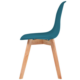 vidaXL Dining Chairs 6 pcs Turquoise Plastic - Giant Lobelia