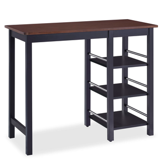 Bar Set 3 Pieces MDF Black - Giant Lobelia