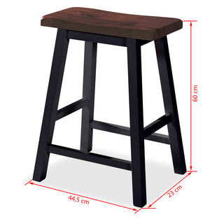 Bar Set 3 Pieces MDF Black - Giant Lobelia