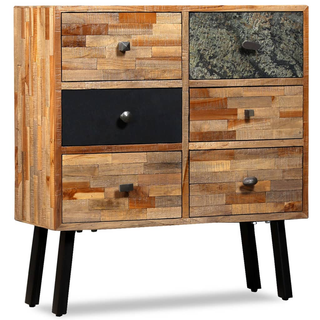 vidaXL Side Cabinet with 6 Drawers Solid Reclaimed Teak 70x30x76 cm - Giant Lobelia