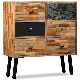 vidaXL Side Cabinet with 6 Drawers Solid Reclaimed Teak 70x30x76 cm - Giant Lobelia