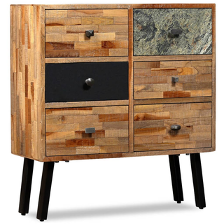 vidaXL Side Cabinet with 6 Drawers Solid Reclaimed Teak 70x30x76 cm - Giant Lobelia