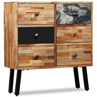 vidaXL Side Cabinet with 6 Drawers Solid Reclaimed Teak 70x30x76 cm - Giant Lobelia