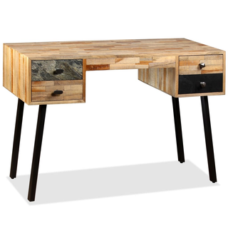 Writing Desk Solid Reclaimed Teak 110x50x76 cm - Giant Lobelia