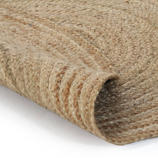 Area Rug Braided Jute 150 cm Round - Giant Lobelia