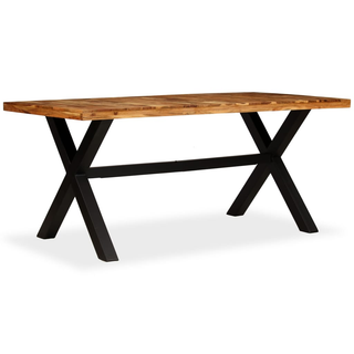 vidaXL Dining Table Solid Acacia and Mango Wood 180x90x76 cm - Giant Lobelia