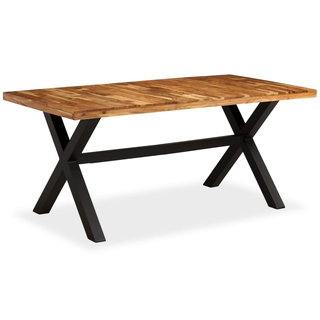 vidaXL Dining Table Solid Acacia and Mango Wood 180x90x76 cm - Giant Lobelia