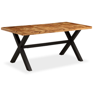 vidaXL Dining Table Solid Acacia and Mango Wood 180x90x76 cm - Giant Lobelia