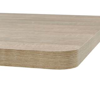 Bistro Table MDF and Steel Square 80x80x75 cm Oak Colour - Giant Lobelia