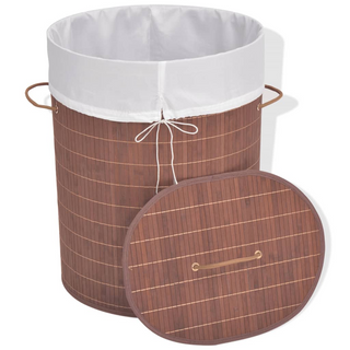 Bamboo Laundry Bin Oval Brown - Giant Lobelia