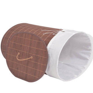 Bamboo Laundry Bin Oval Brown - Giant Lobelia