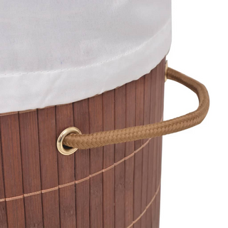 Bamboo Laundry Bin Oval Brown - Giant Lobelia