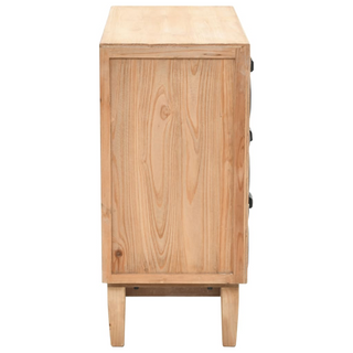 vidaXL Drawer Cabinet Solid Fir Wood 80x36x75 cm - Giant Lobelia