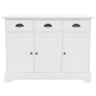 vidaXL Sideboard with 3 Doors MDF and Pinewood 105x35x77.5 cm - Giant Lobelia