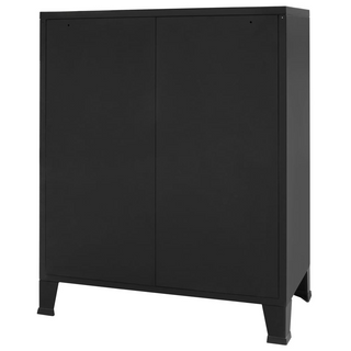 Chest of Drawers Metal Industrial Style 78x40x93 cm Black - Giant Lobelia