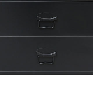 Chest of Drawers Metal Industrial Style 78x40x93 cm Black - Giant Lobelia