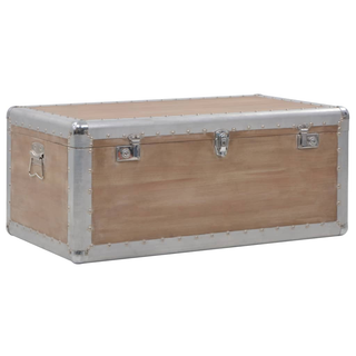 vidaXL Storage Box Solid Fir Wood 91x52x40 cm Brown - Giant Lobelia