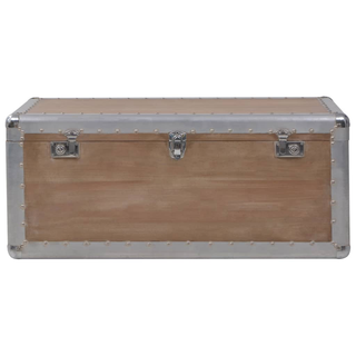 vidaXL Storage Box Solid Fir Wood 91x52x40 cm Brown - Giant Lobelia