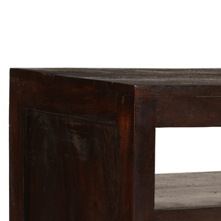 TV Cabinet Solid Acacia Wood 90x30x55 cm Dark Brown - Giant Lobelia