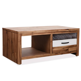 vidaXL Coffee Table Solid Acacia Wood 90x50x37.5 cm - Giant Lobelia