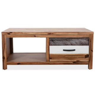 vidaXL Coffee Table Solid Acacia Wood 90x50x37.5 cm - Giant Lobelia