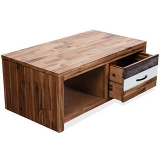 vidaXL Coffee Table Solid Acacia Wood 90x50x37.5 cm - Giant Lobelia