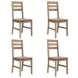 vidaXL Dining Chairs 4 pcs Solid Acacia Wood - Giant Lobelia