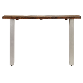 vidaXL Console Table Reclaimed Wood and Steel 120x35x76 cm - Giant Lobelia