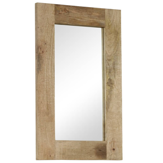 vidaXL Mirror Solid Mango Wood 50x80 cm - Giant Lobelia