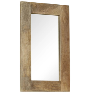 vidaXL Mirror Solid Mango Wood 50x80 cm - Giant Lobelia