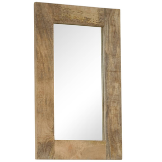 vidaXL Mirror Solid Mango Wood 50x80 cm - Giant Lobelia