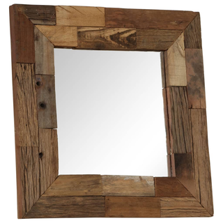 vidaXL Mirror Solid Reclaimed Wood 50x50 cm - Giant Lobelia