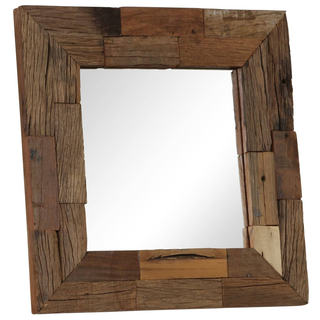 vidaXL Mirror Solid Reclaimed Wood 50x50 cm - Giant Lobelia