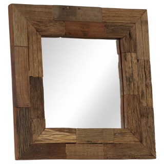 vidaXL Mirror Solid Reclaimed Wood 50x50 cm - Giant Lobelia