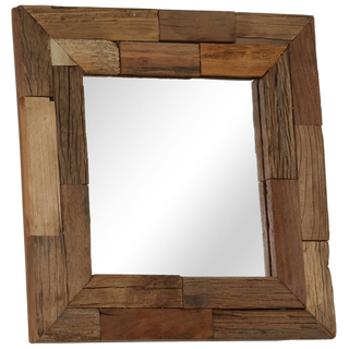 vidaXL Mirror Solid Reclaimed Wood 50x50 cm - Giant Lobelia