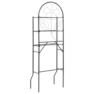 Toilet Rack Black 60x33x174 cm - Giant Lobelia