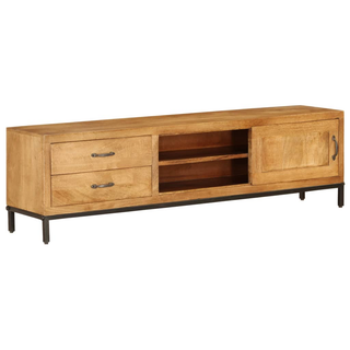 TV Cabinet Solid Mango Wood 140x30x40 cm - Giant Lobelia