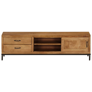 TV Cabinet Solid Mango Wood 140x30x40 cm - Giant Lobelia